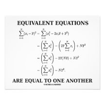 Equivalent Equations Are Equal To One Another Personalised Announcements