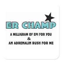 ER Champ Square Stickers