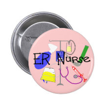 ER Nurse Medical Equipment Design Pinback Buttons