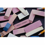 Erasers and pencils for school children acrylic cut out
