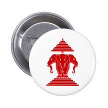 Erawan Three Headed Elephant Lao / Laos Flag Buttons