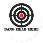 Ergonomic Stress Relief: Bang Head Here stickers