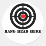Ergonomic Stress Relief: Bang Head Here Sticker