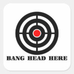 Ergonomic Stress Relief: Bang Head Here Sticker