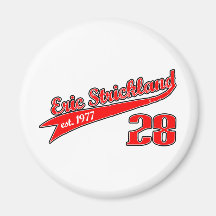 Eric Strickland Baseball Logo Refrigerator Magnet