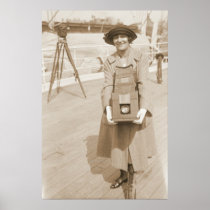 Erika Morini Holding Large Box Camera Posters