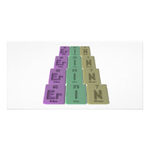 Erin as Erbium Iodine Nitrogen Customized Photo Card