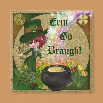 Erin Go Braugh leprechan magnets