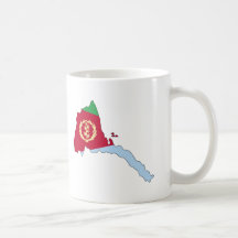 Eritrea flag map coffee mugs
