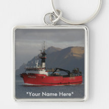 Erla N, Crab Boat in Dutch Harbour, Alaska Keychains