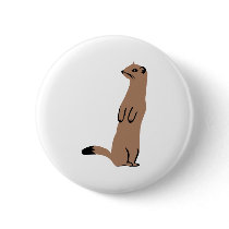 Ermine - Stoat - Weasel Button