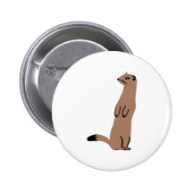 Ermine - Stoat - Weasel Button