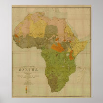 Ernest George Ravenstein - Language Map of Africa Posters