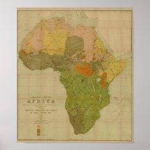 Ernest George Ravenstein - Language Map of Africa Posters