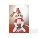 Ernie the Sock Monkey Birthday Card