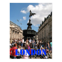 Eros Piccadilly Circus London UK postcard