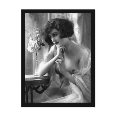 Erotic Postcard - In a Pensive Mood by gregoryolney