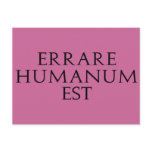 Errare Humanum Est Postcard