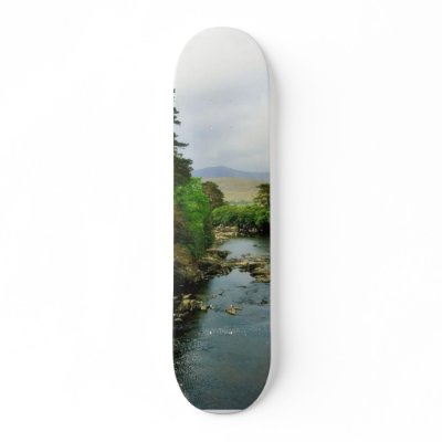 Erriff River Below The Ashleigh Falls Near Leenane Skateboard Deck by lifesphere
