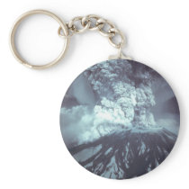 Eruption of Mount Saint Helens Stratovolcano 1980 Key Chain