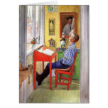 Esbjorn Doing His Homework by Carl Larsson Cards