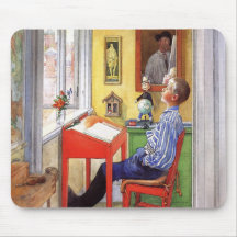 Esbjorn Doing His Homework by Carl Larsson Mouse Pads