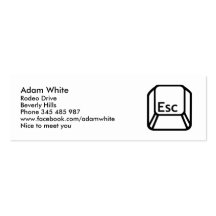 Esc Escape button Business Card