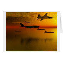 ESCORT Digital Art Aeroplane Greeting Card (Blank)