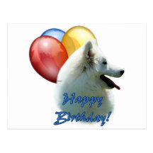 Eskie Happy Birthday Balloon Post Cards