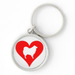 Eskie Heart Keychain