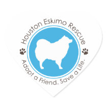 Eskie Logo Heart Stickers