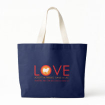 Eskie LOVE Jumbo Tote Dark2 Tote Bags
