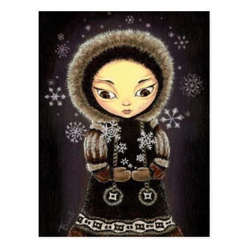 Eskimo girl postcards