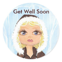 Eskimo in Ice Quantum Cutie Sticker