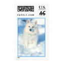 Eskimo in snow postage
