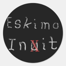 Eskimo Inuit Init Round Stickers
