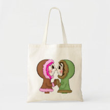 eskimo kisses canvas bag