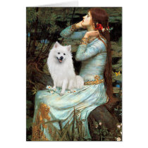 Eskimo Spitz 1 - Ophelia Seated Greeting Cards