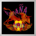 España 2010 Grunge Toro soccer ball gifts posters