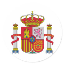 España Coat of Arms Round Stickers