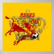 Espana Reyes Del Mundo Toro Futbol Gifts Print