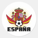 España Soccer Round Stickers