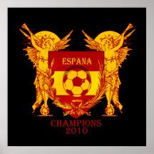 Espana World Champions 2010 Vuvuzela Shield Print