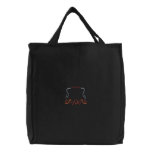 Espresso Border Embroidered Tote Bags