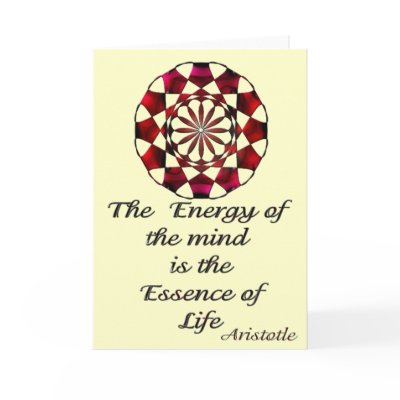 *Essence of Life* -Aristotle Quote Greeting Card by MidnightDreamer