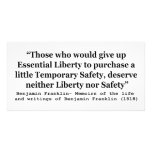 Essential Liberty and Temporary Safety Franklin Picture Card