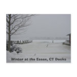 Essex Dock, Winter at the Essex, CT Docks postcards