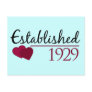 Established 1929 post card