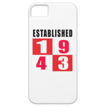 Established 1943 Birthday Designs iPhone 5 Case