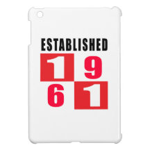 Established 1961 Birthday Designs iPad Mini Cases